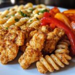 lemon pepper chicken bites roasted red pepper cajun alfredo twists