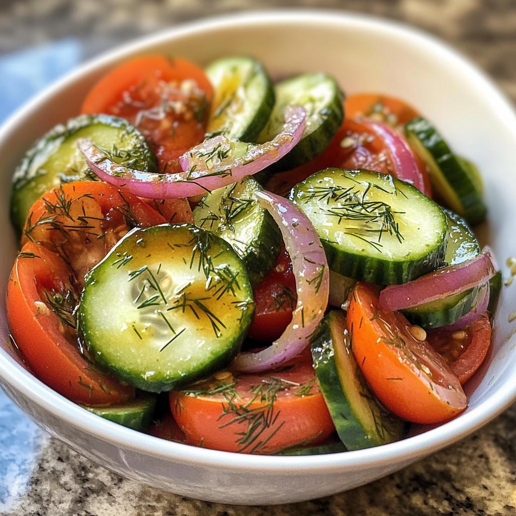 marinated cucumbers onions and tomatoes 2 - detail 1