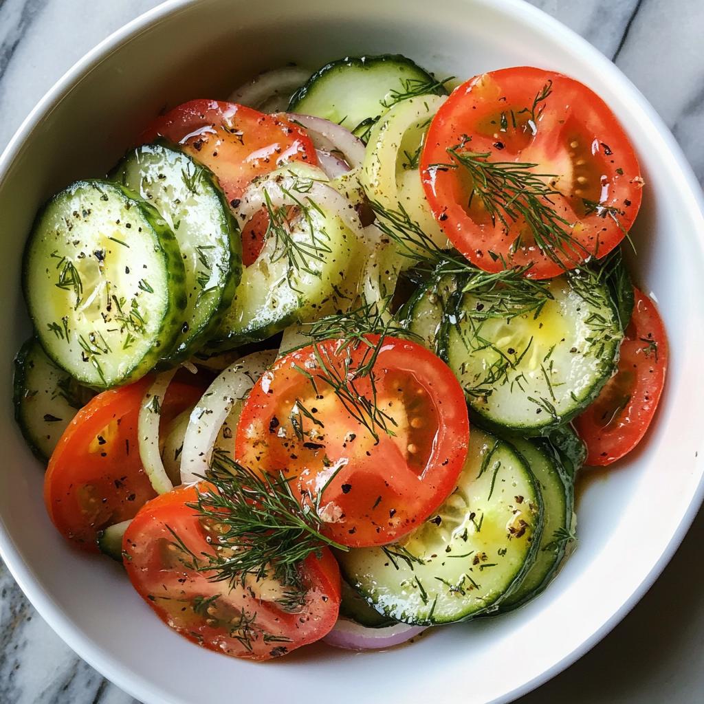marinated cucumbers onions and tomatoes 2
