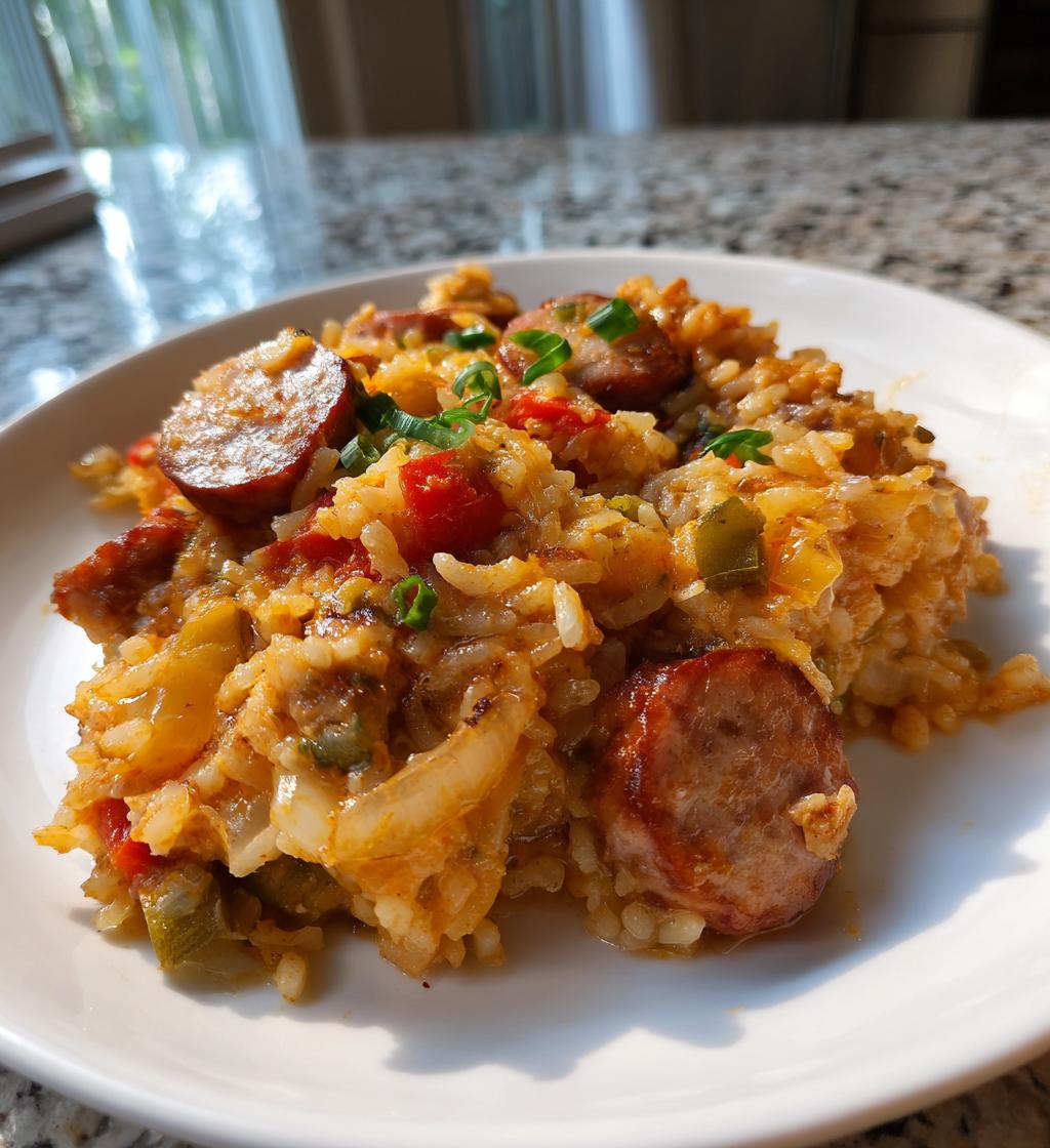 sausage and rice casserole - detail 1