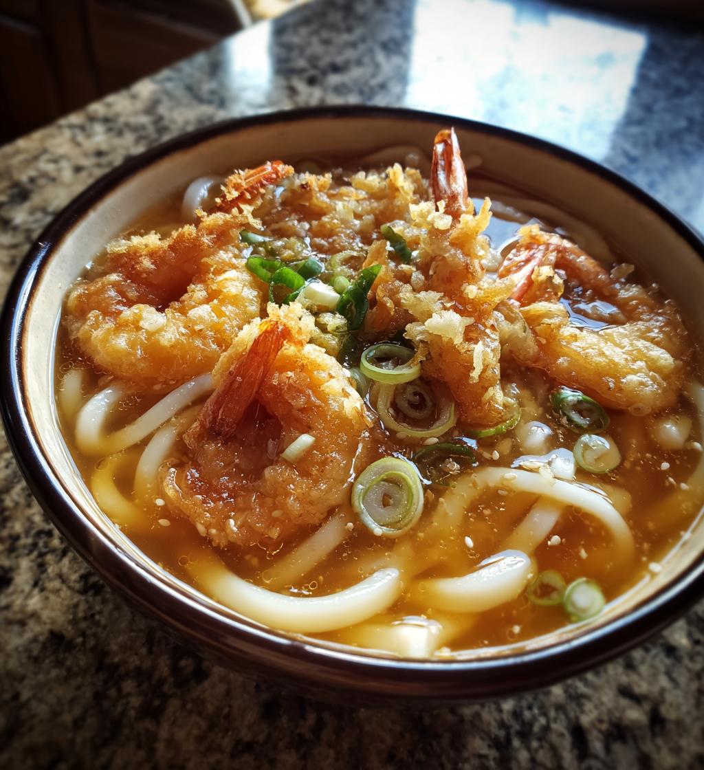 shrimp tempura udon soup