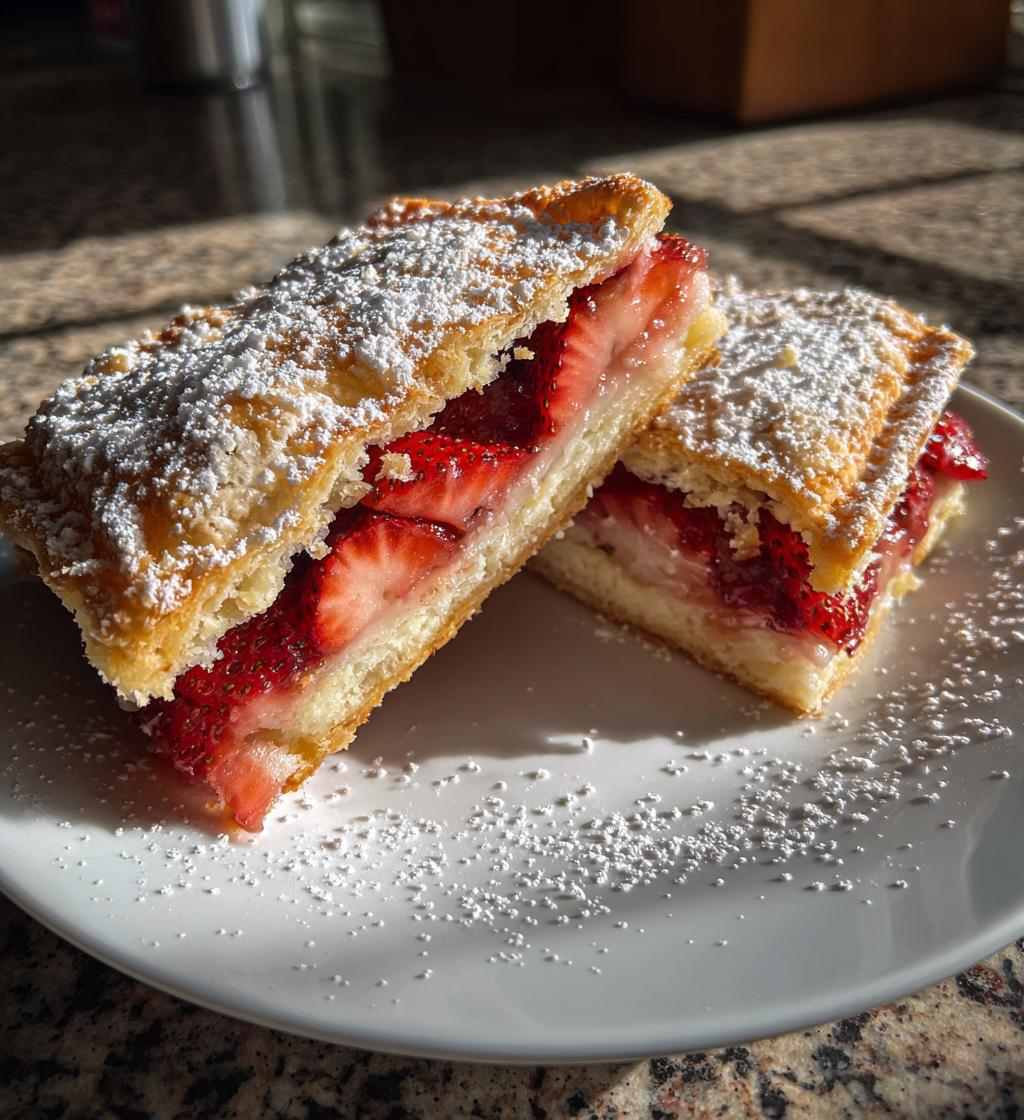 strawberry pop tart pie - detail 1