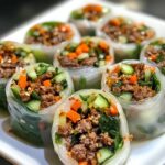 thai basil beef rolls