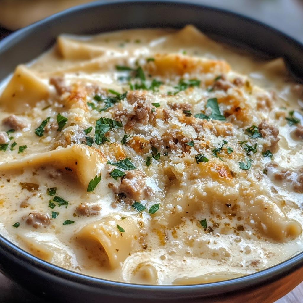 alfredo lasagna soup
