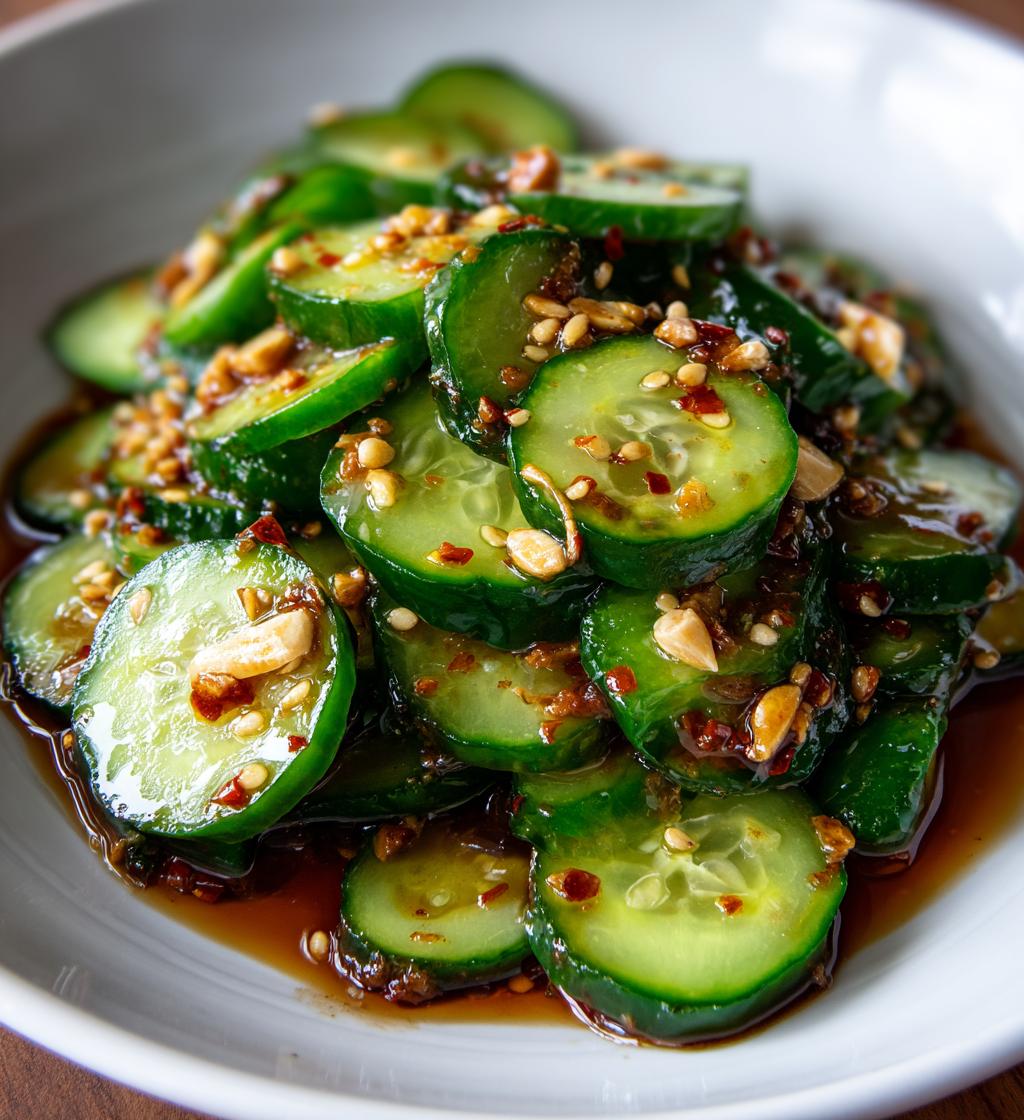 asian pickled cucumbers - detail 1