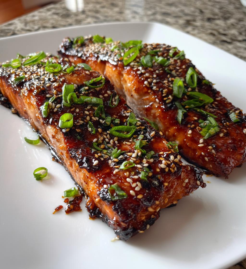 baked teriyaki salmon - detail 1