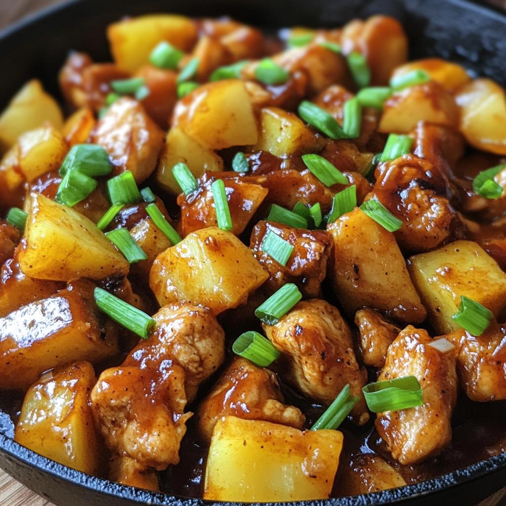 bbq chicken potato skillet