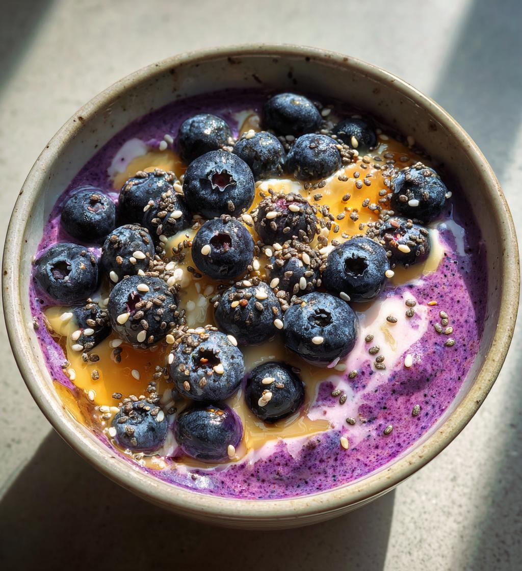 blueberry smoothie bowl - detail 1