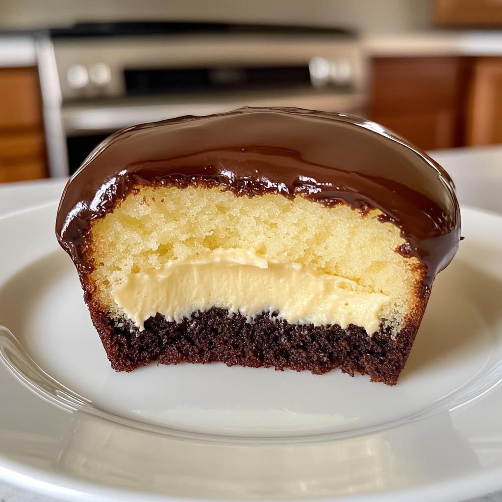 boston cream cupcakes