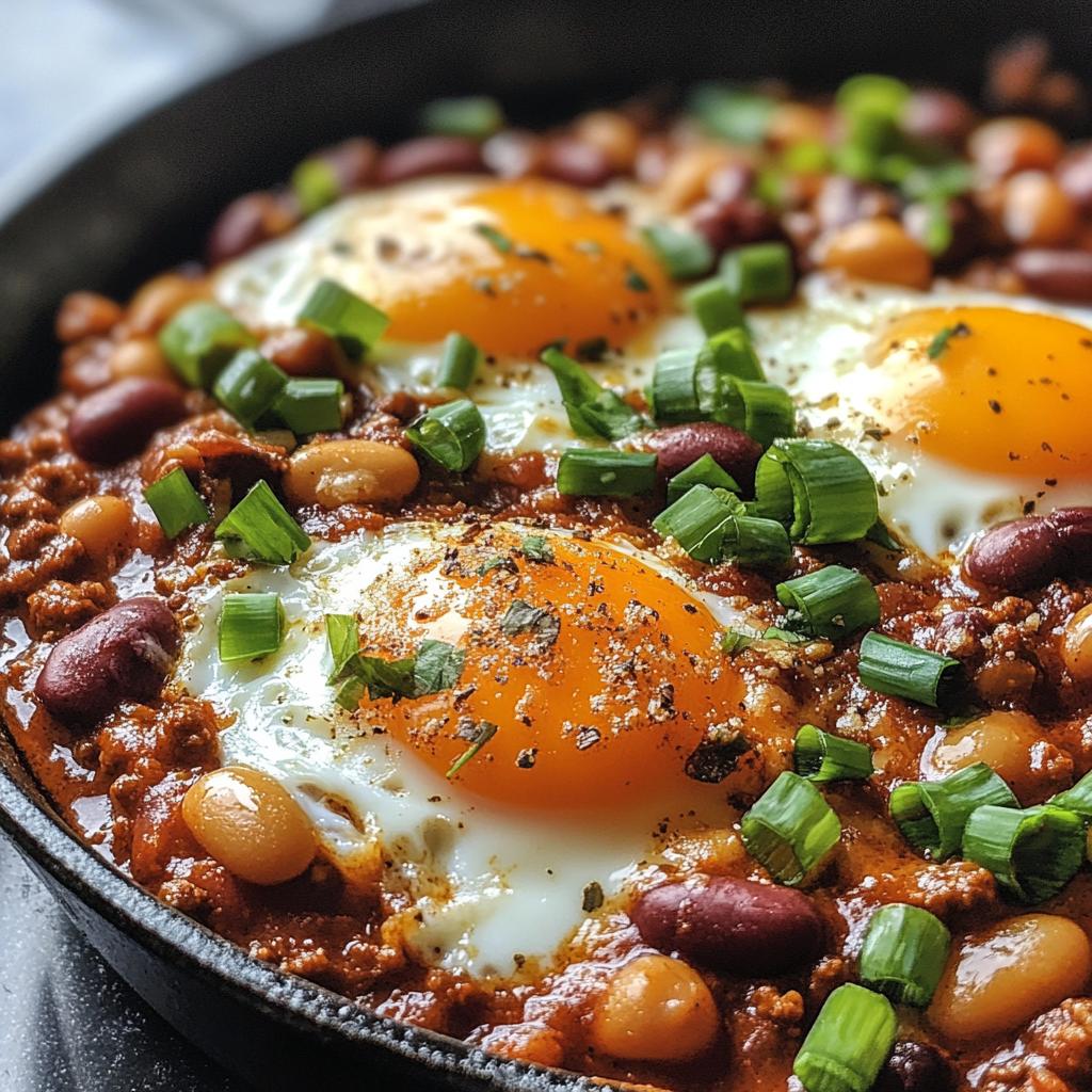 breakfast chili and eggs