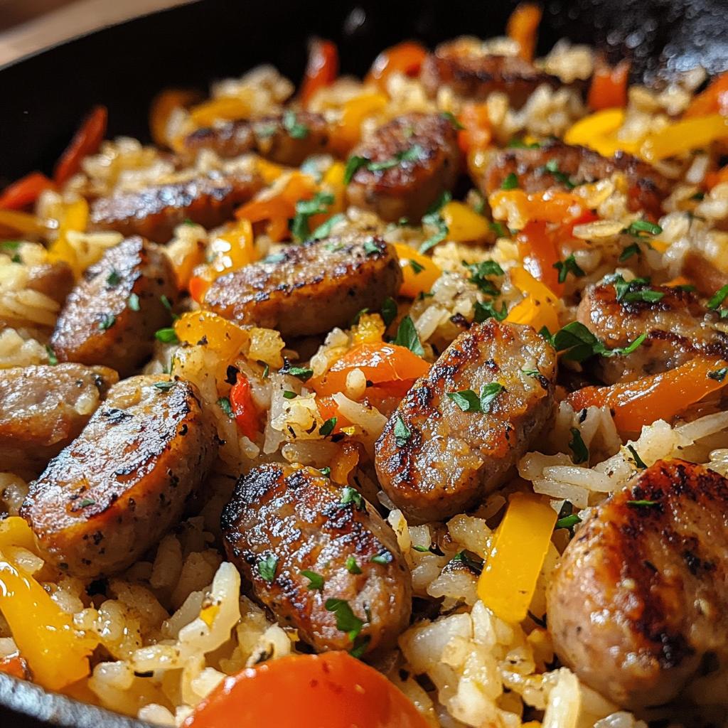 cajun sausage and rice skillet