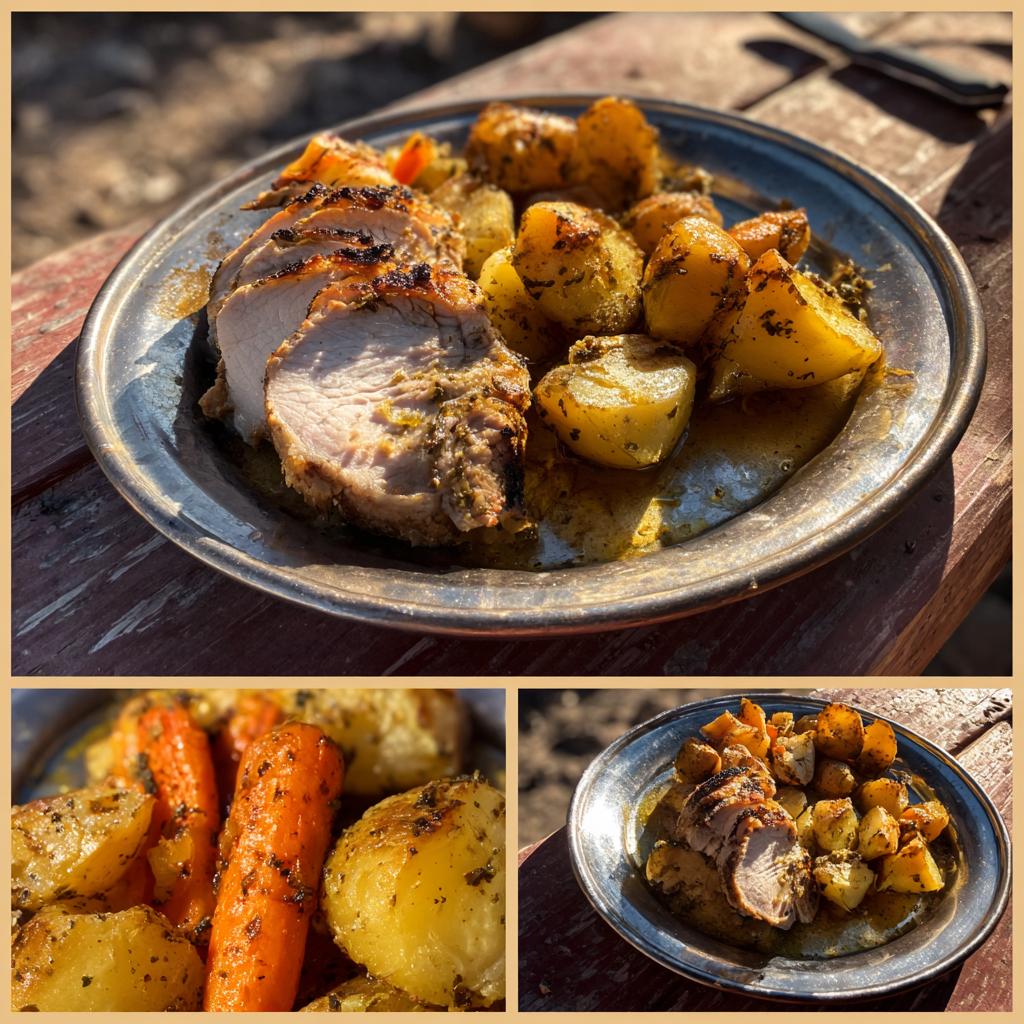 camping thanksgiving dinner