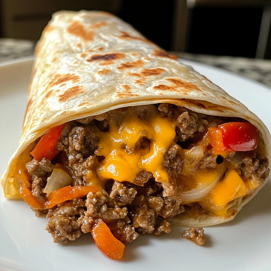 cheesy beef wraps - detail 1