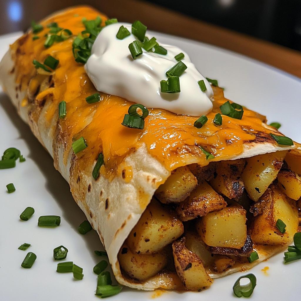 cheesy potato burritos