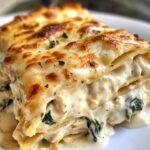 chicken alfredo lasagna rolls