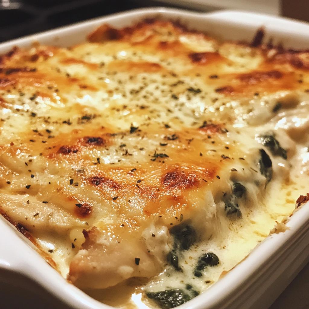 chicken and spinach casserole with cream cheese