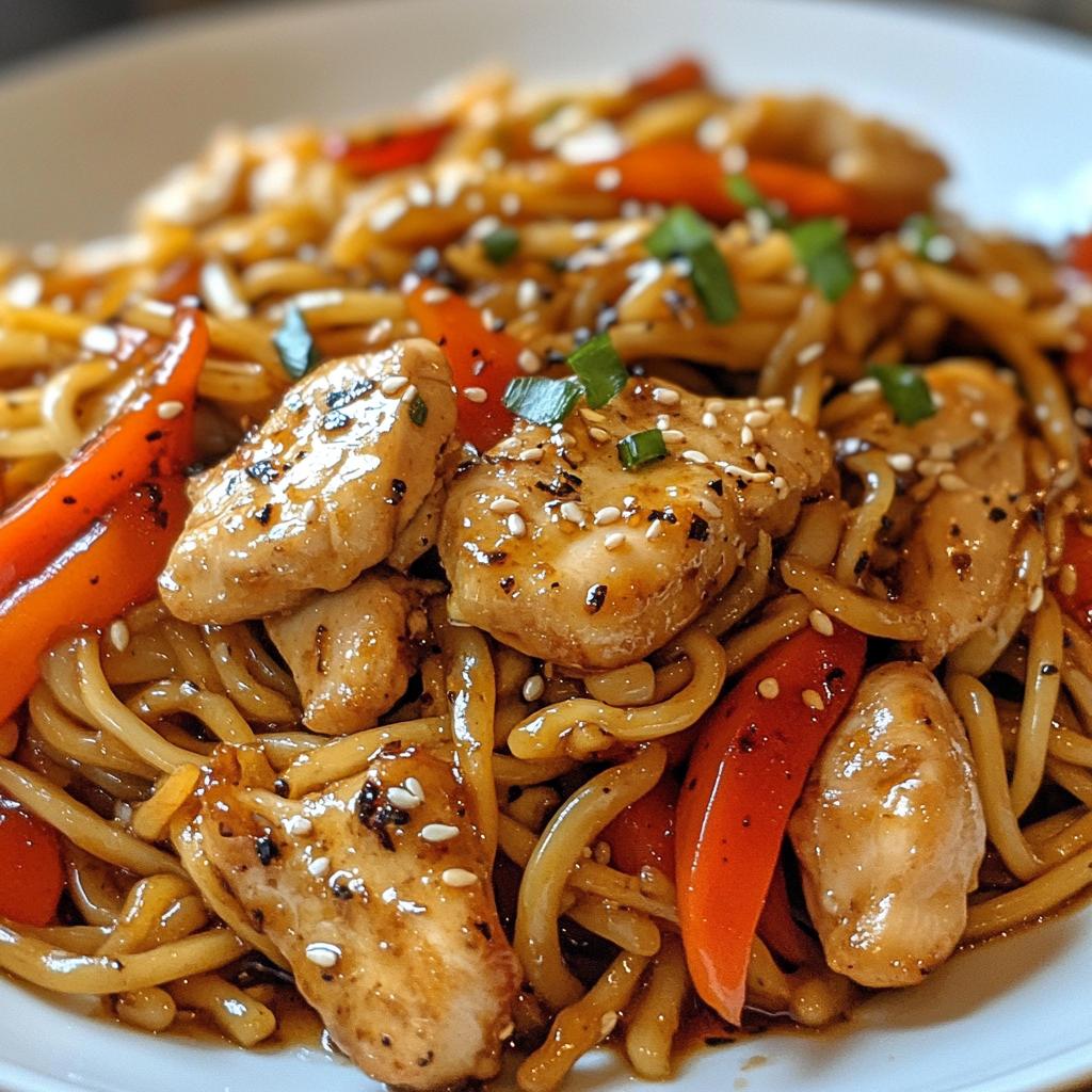 chicken chow mein with the best chow mein sauce