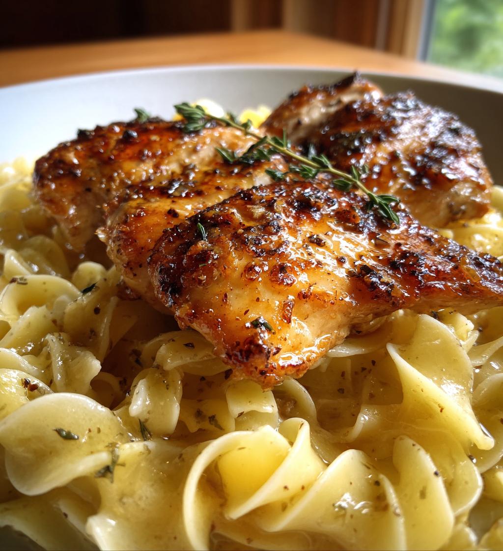 chicken with buttered noodles