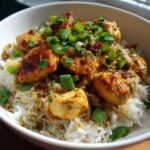 coconut chicken rice bowl