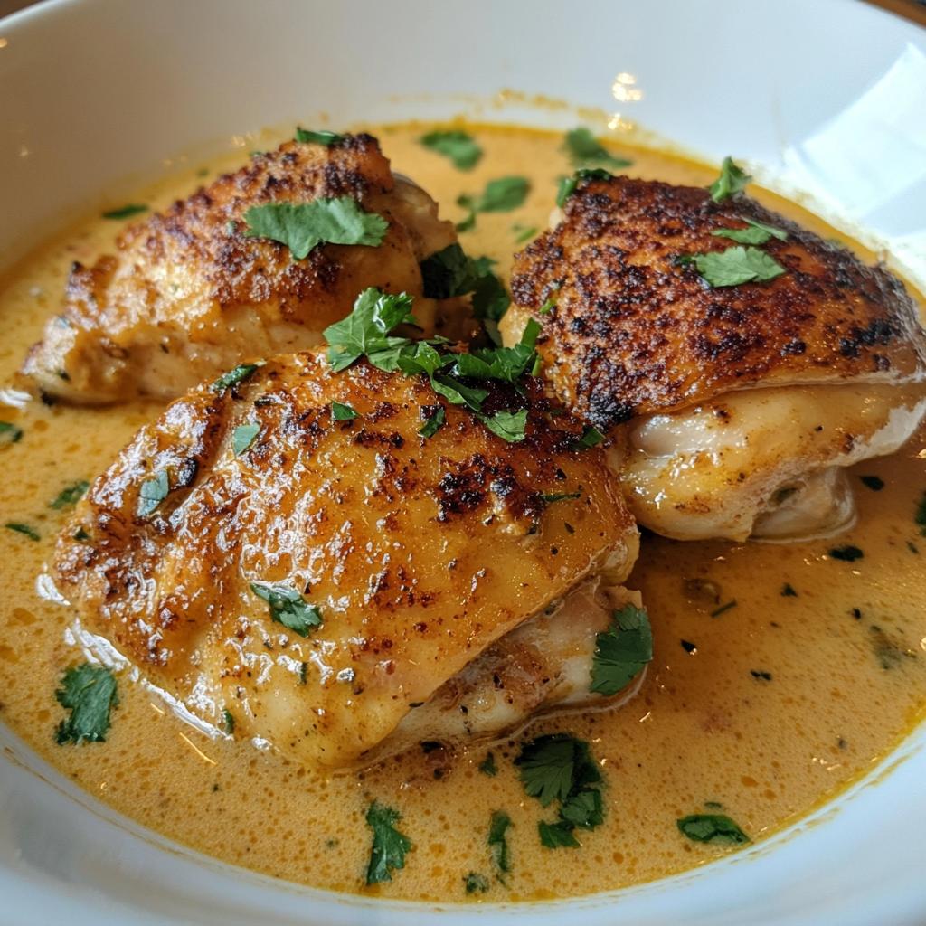 coconut milk braised chicken with harissa and lime recipe - detail 1