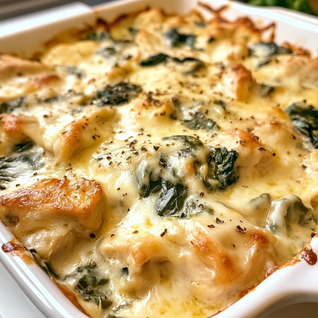 creamy chicken and spinach casserole