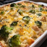 creamy chicken broccoli rice cheese casserole