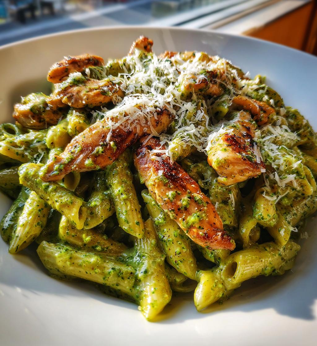 creamy chicken pesto pasta