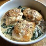 creamy garlic chicken with spinach