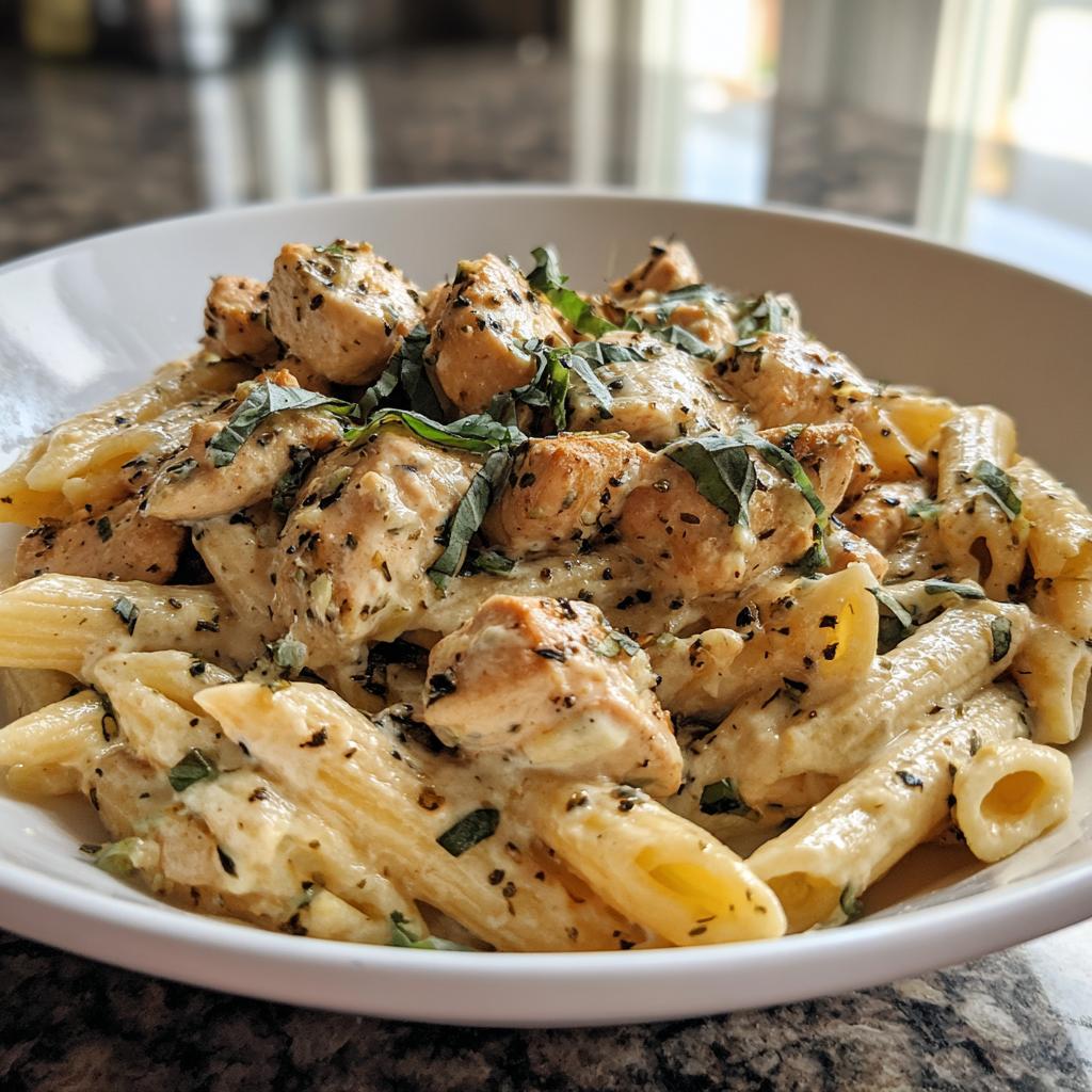creamy garlic parmesan chicken pasta