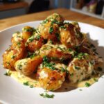 creamy garlic sauce baby potatoes