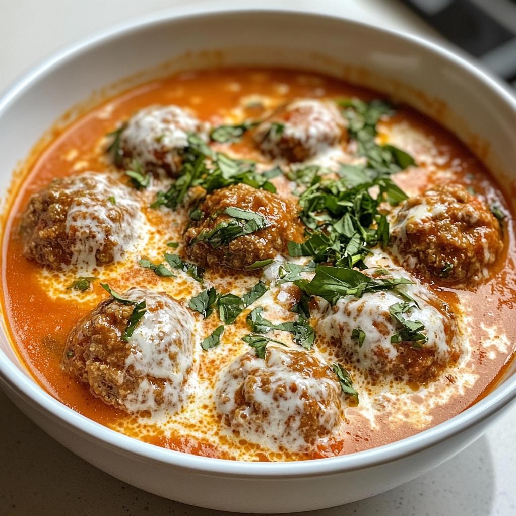creamy italian meatball soup