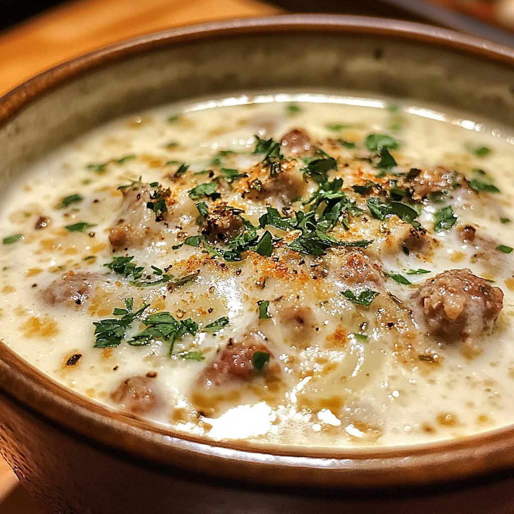 creamy parmesan italian sausage soup