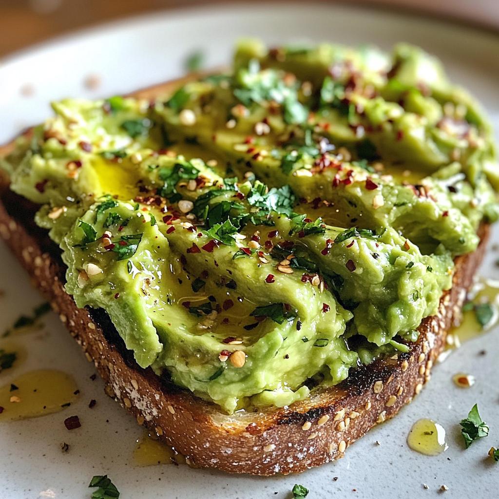 creamy spicy avocado toast