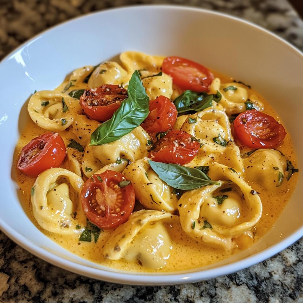 creamy tortellini with tomatoes