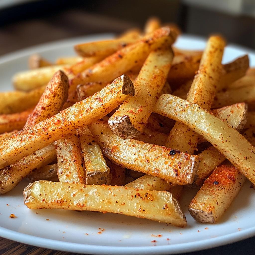 crispy air fryer seasoned french fries - detail 1