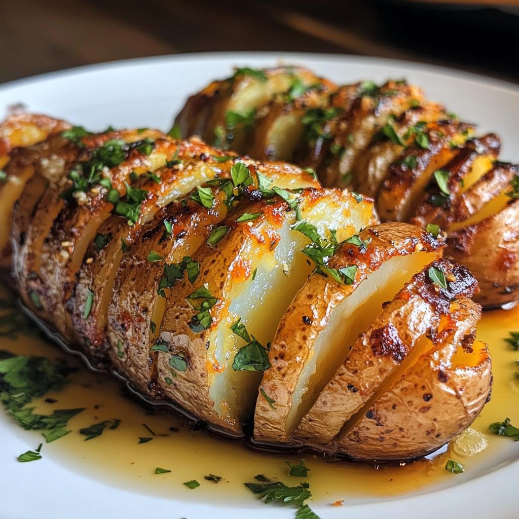 crispy hasselback potatoes - detail 1