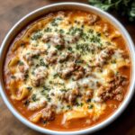 crock pot cheesy lasagna soup