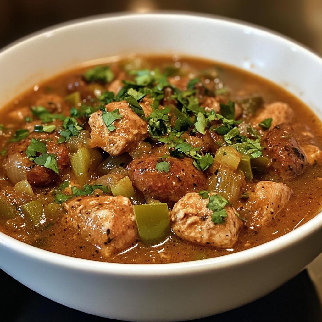 crock pot chicken and sausage gumbo