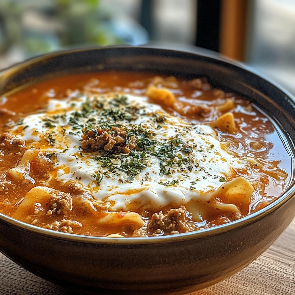 crockpot lasagna soup recipe