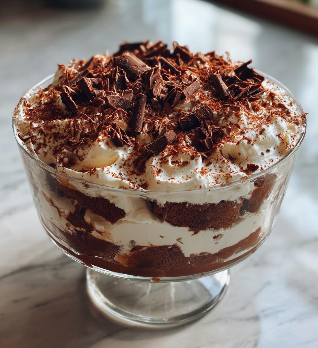 decadent baileys chocolate cheesecake trifle