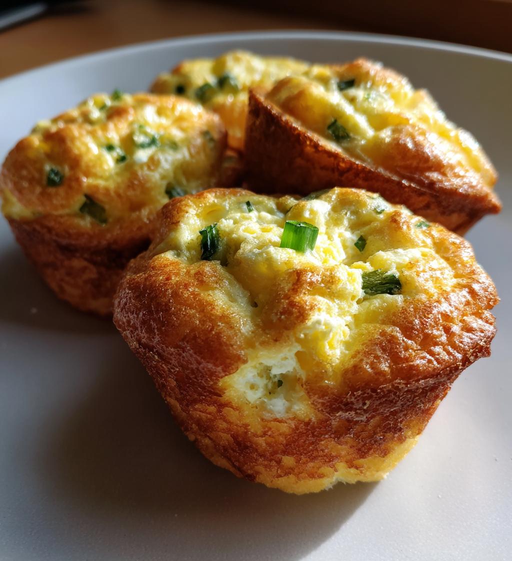 fluffy cottage cheese egg muffins - detail 1