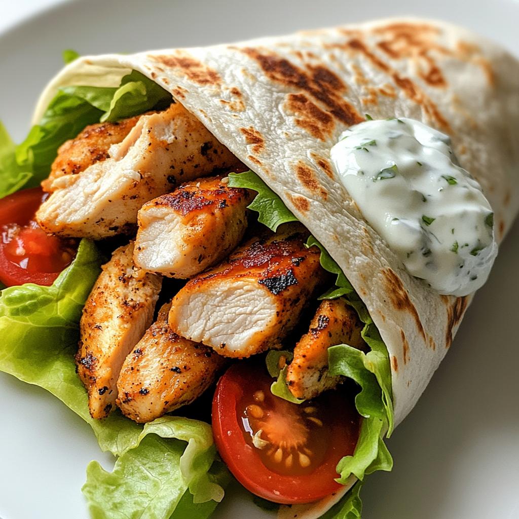 garlic chicken wraps