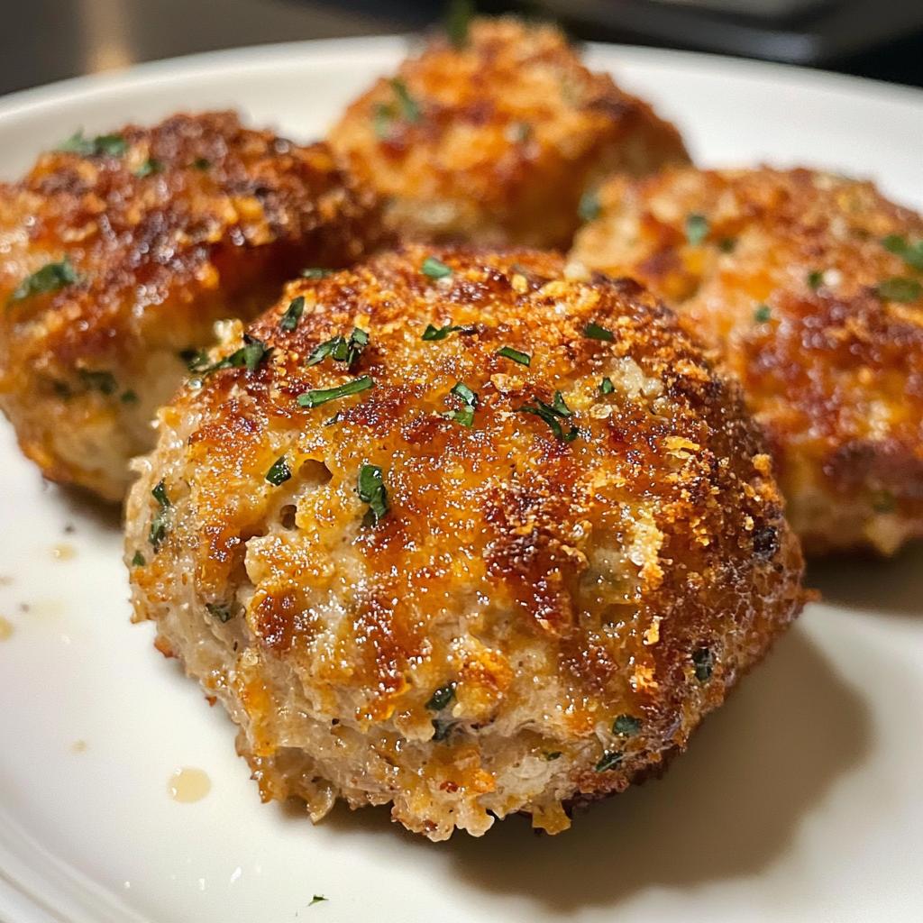 garlic parmesan chicken meatloaves