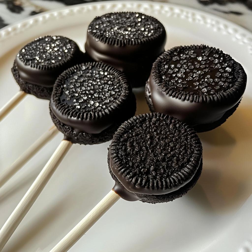 glowing black widow oreo pops recipe