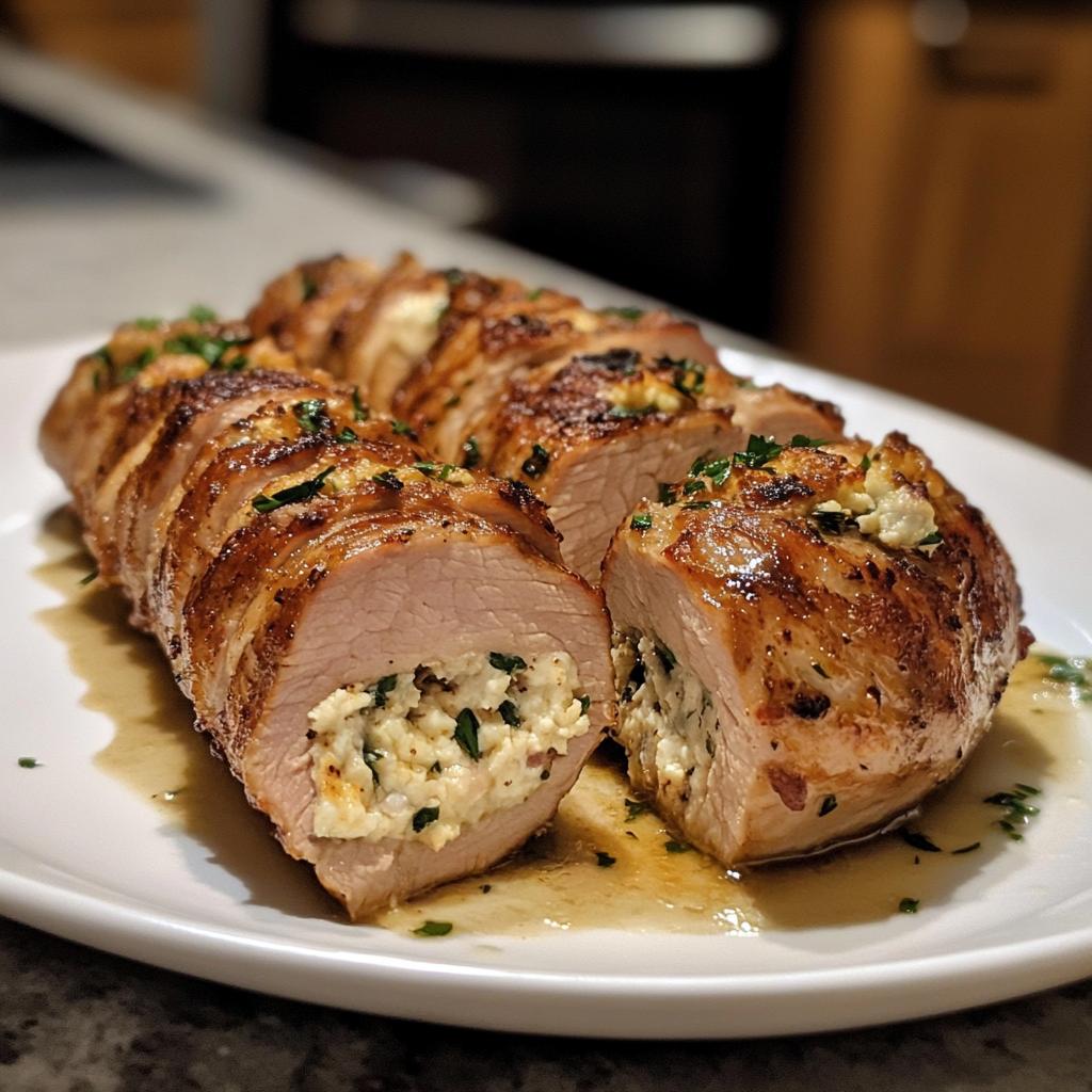 goat cheese stuffed pork tenderloin