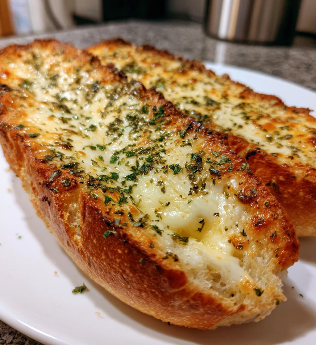 gooey garlic cheese bread