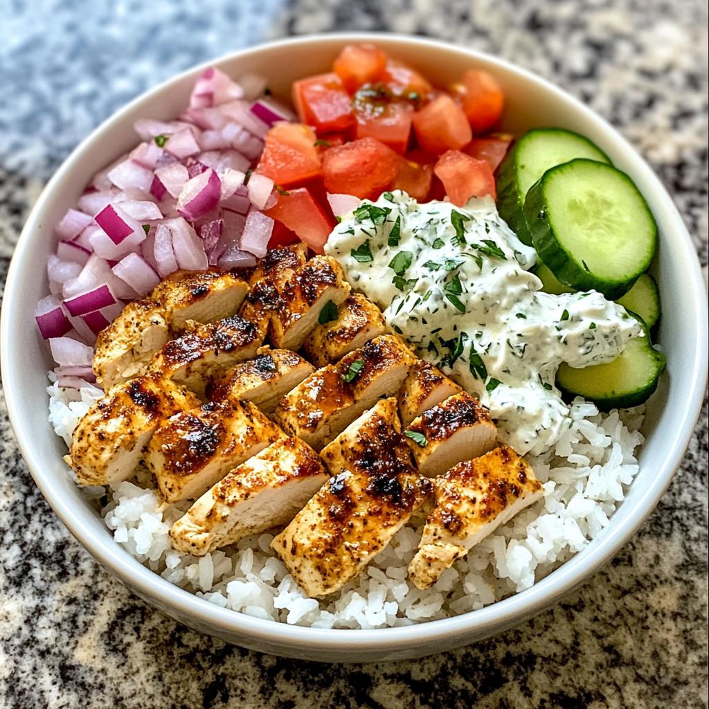 greek chicken gyro bowls - detail 1