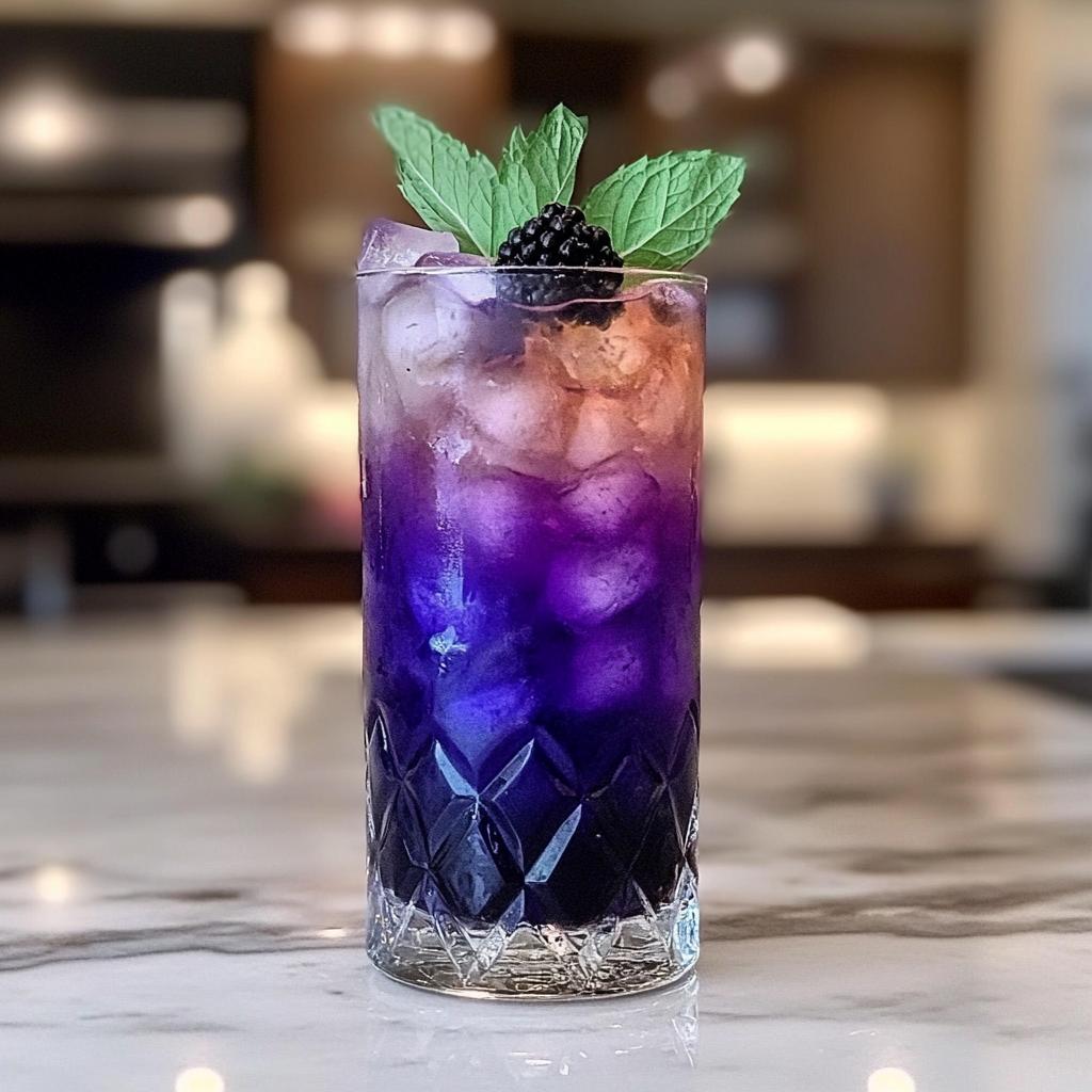halloween butterfly pea blackberry mocktail recipe