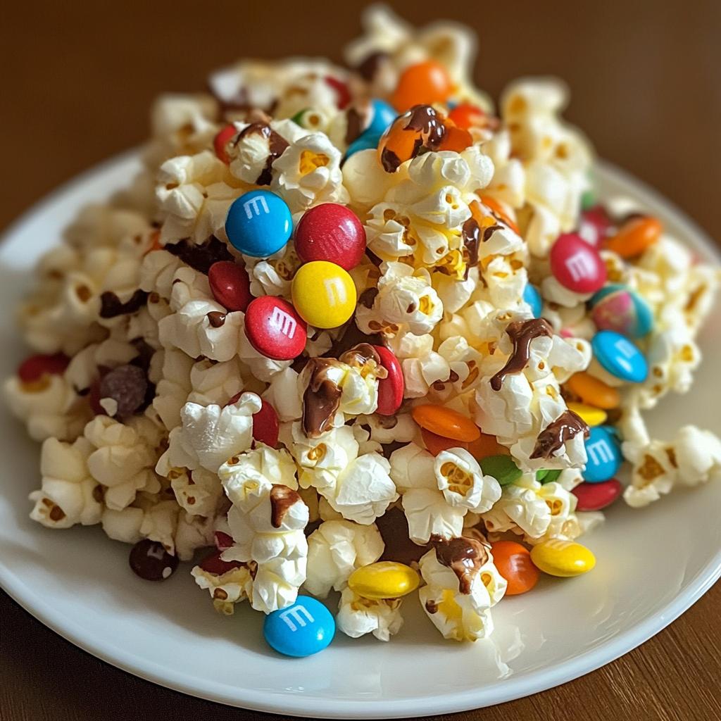 halloween white chocolate popcorn with mandms and candy recipe