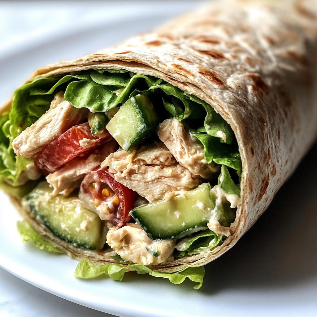 healthy chicken salad wraps